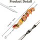 thumbnail image 2 of 10 brochetas de metal, brochetas de parrilla de acero inoxidable, planas reutilizables Hy, 2 of 5