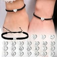 thumbnail image 2 of ERDOUY Initial Heartstring Bracelet for Teen Girls Boys Handmade Rope Braided Bracelet Minimalist Jewelry Matching Couple Bracelet-N, 2 of 2