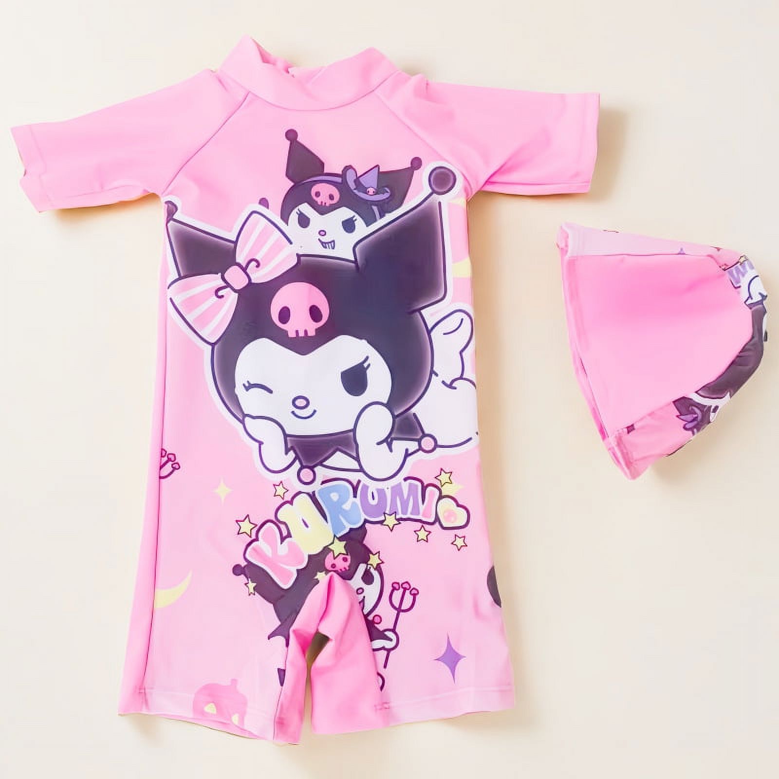 Kawaii Kuromi Kid Swimsuit One Piece Sanrio Cinnamoroll My Melody ...