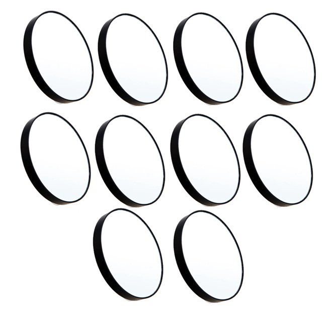 10pcs 10X Makeup Mirror Magnifying Mirror with Two Suction Cups Makeup Tools Round Mirror Big Mirror Ten Times Black