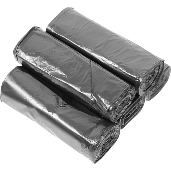 LULULION Disposable Plastic Garbage Bags Dark Grey Kitchen Bathroom Trash Bags for Home