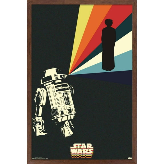 Star Wars: Saga - R2D2 Projection Wall Poster, 14.725" x 22.375", Framed