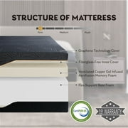 MLILY Ego Black King Size Mattress, 14 inch Cooling Gel Memory Foam Mattress in a Box, Firm