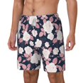 thumbnail image 2 of Uemuo Leaves Flower Pattern Mens Swim Trunks Quick Dry Board Shorts with Mesh Lining, Stretch Beach Shorts Quick Dry No-Chafing Board Shorts-XX-Large, 2 of 9