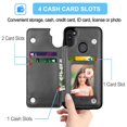 thumbnail image 2 of Samsung Galaxy A11 Wallet Case, Takfox Shockproof PU Leather Case with Card Pockets 3 Cards Slots Cash ID Credit Card Flip Phone Cases Cover Stand Magnetic Hard Cases For Galaxy A11 US Version, Black, 2 of 7