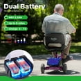 thumbnail image 2 of Mosta Folding Electric Mobility Scooter for Adults, 50 Lbs Lightweight Portable Electric Scooter, 8 Miles Range, 3.5 Mph, 2 Detachable Batteries, Height-Adjustable Seat, 300lb Weight Capacity, 2 of 8