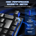 thumbnail image 3 of MAGIC-REFINER X68 HE Wired 60% Hall Effect Rapid Trigger Mechanical RGB Gaming Keyboard with 8K Polling,0.04mm RT Accuracy,Magnetic Switch,Adjustable Actuation,Snap Tap for PC Mac Esport Gamer(Black), 3 of 9