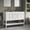 White, variant on 48 Inch Bathroom Vanity with Double Sink Combo, Farmhouse Bathroom Cabinet Set with Sliding Barn Door & 3 Drawers, Freestanding Bath Vanities, Black