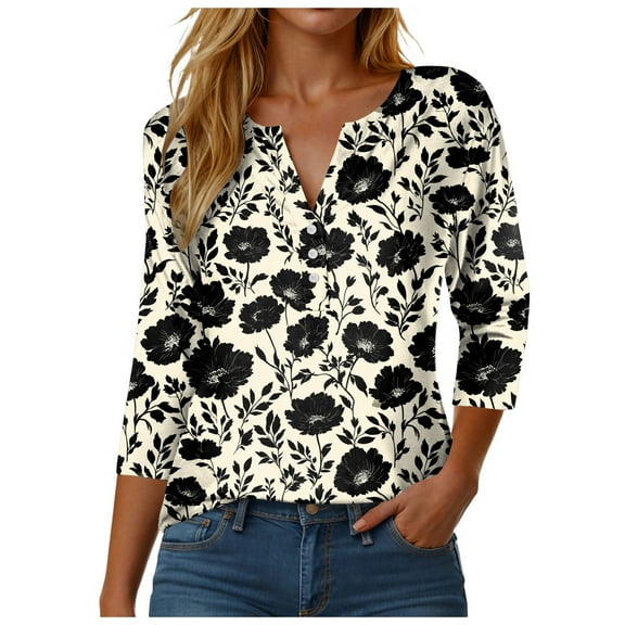 UngA Fall Outfits for Women 2025 Womens Sweatshirts V Neck Long Sleeve Shirts Loose Casual Fall Fashion Sweaters Beige,M