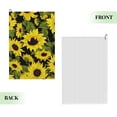 thumbnail image 2 of Kdxio Sunflowers In Vintage Pattern Golf Towel (24" X 16") with Carabiner Clip - The Convenient Golf Cleaning Towel, 2 of 8
