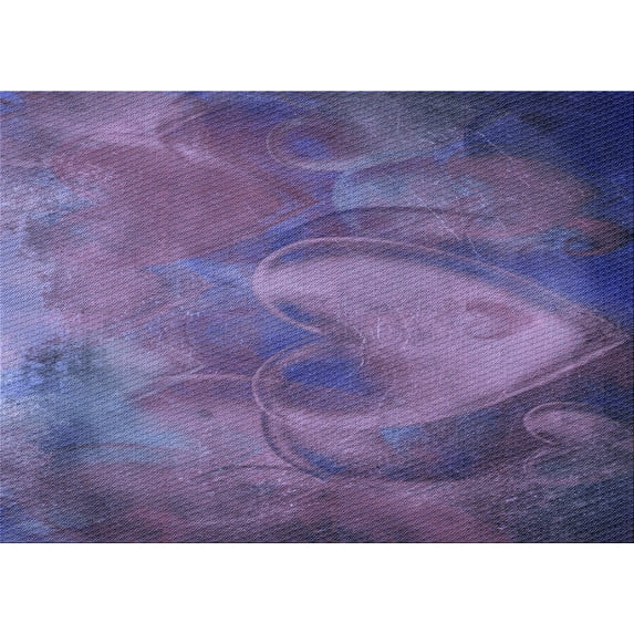 Ahgly Company Indoor Rectangle Patterned Crocus Purple Area Rugs, 5' x 7'