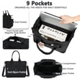 thumbnail image 5 of Fammart Large Canvas Tote Bag for Women with Zipper & Compartments, Crossbody Laptop Bags for Work College Travel, 5 of 8
