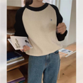 thumbnail image 3 of Color Block Sweater Tops for Women Crew Neck Pullover Sweaters, 3 of 4