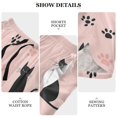 thumbnail image 6 of Women's Soft Sleep Shorts Relaxed Fit Lounge Pajama Bottoms Shorts for Women Pajama for Home and Comfort Black Cat and Cat's Paw, 6 of 8