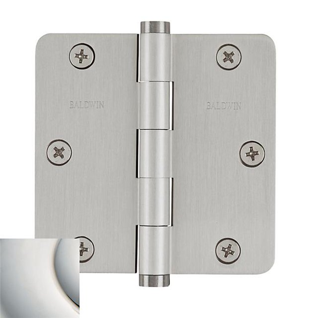 Charnière d'Angle de Rayon de 3,5 x 3,5 Po&44; Nickel Poli avec Finition