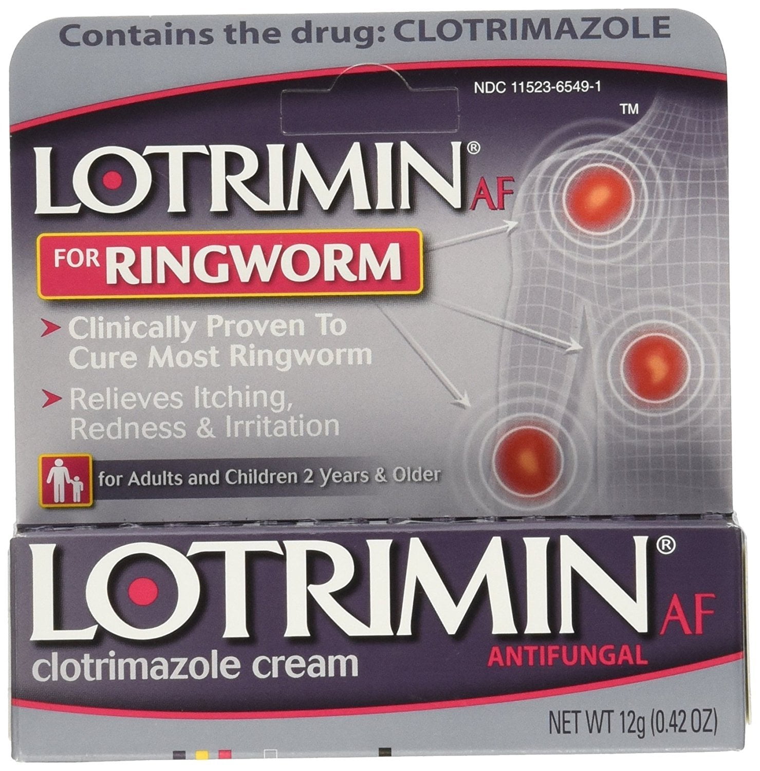 Lotrimin AF For Ringworm Antifungal Cream 0 42 Oz Walmart