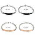 thumbnail image 3 of Bullpiano Couples Bracelets His and Hers Stainless Steel Personalized Bracelet Custom Engraving couples bracelets matching bracelets for couples couple bracelets cute bracelets pulseras para parejas, 3 of 4