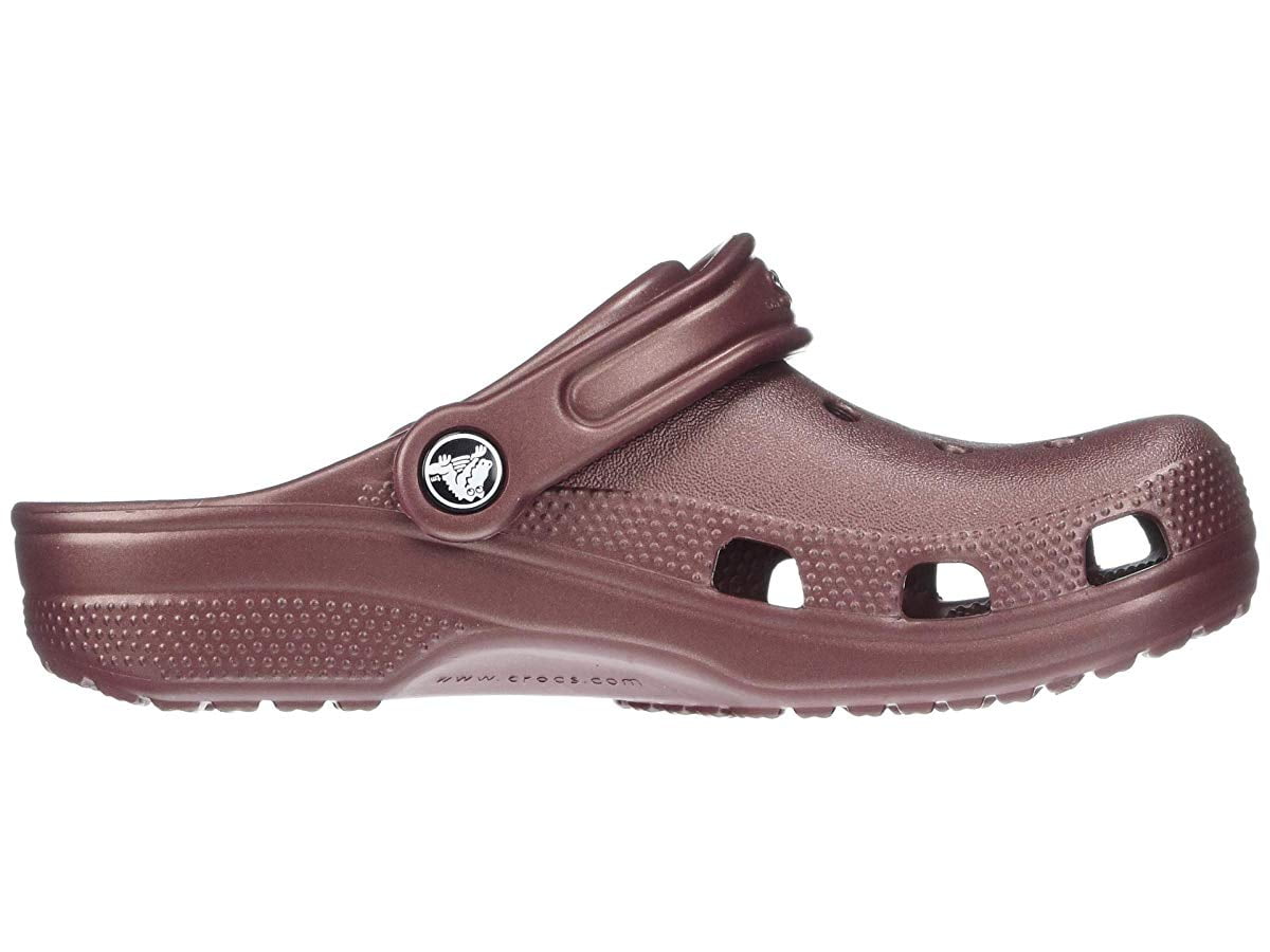 burgundy crocs