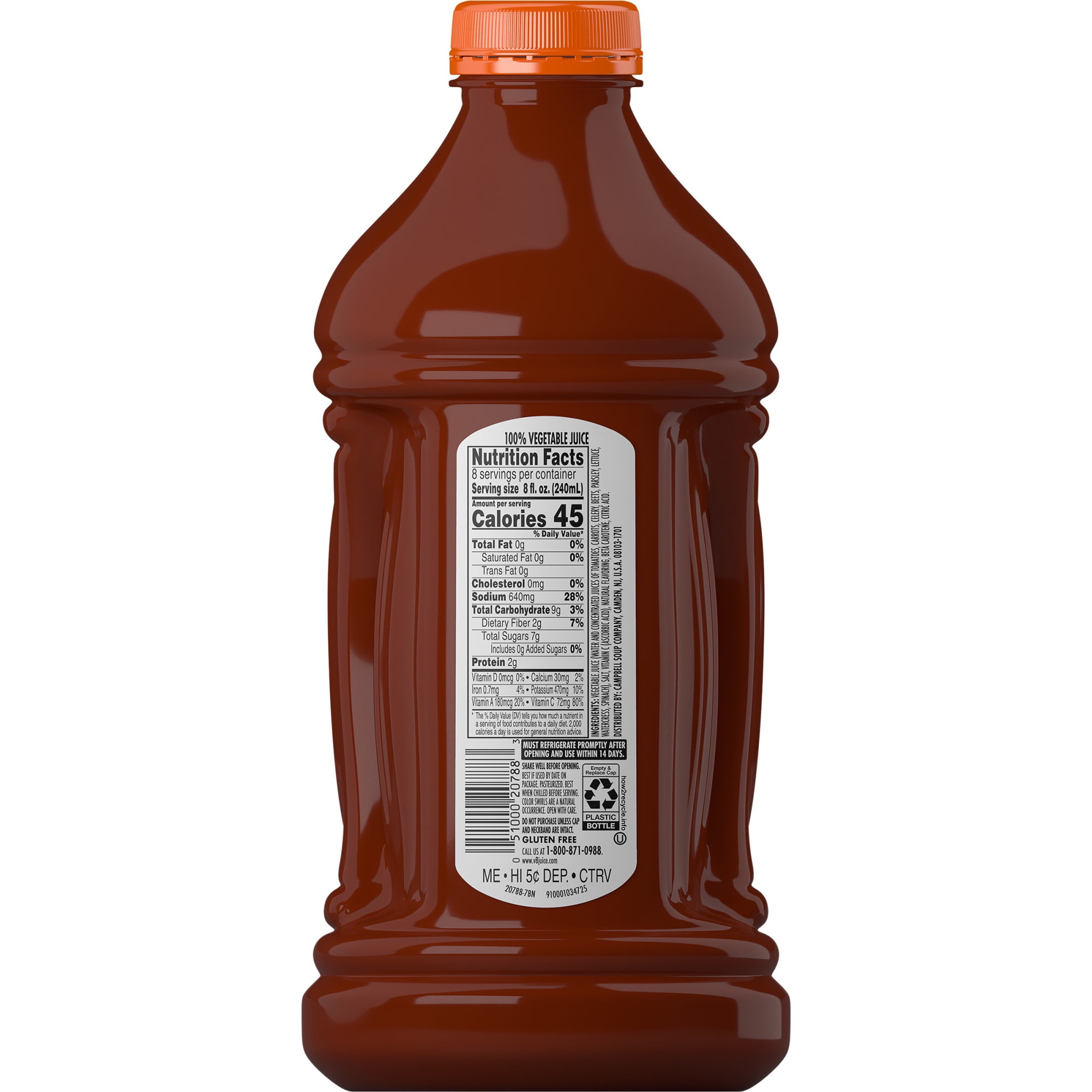 ♪SPICY♪ V8 Spicy Hot 100% Vegetable Juice - 64 Fl. Oz. - acmemarkets