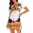 thumbnail image 1 of Balery Autumn Gnomes Camisón de manga corta con cuello redondo para mujer, cómodo y elegante., 1 of 6