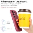 thumbnail image 2 of for Samsung Galaxy S25 Ultra Magnetic Phone Case with Wristband, Magnetic Case [Support Wireless Charging] PU Leather Hard PC Slim Shockproof Protective Cover for Samsung Galaxy S25 Ultra, Red, 2 of 6