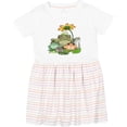 thumbnail image 3 of Inktastic Cute Group of Frogs Girls Toddler Dress, 3 of 5