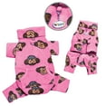 thumbnail image 2 of Silly Monkey Fleece Turtleneck Pajamas - Pink - XS, 2 of 4
