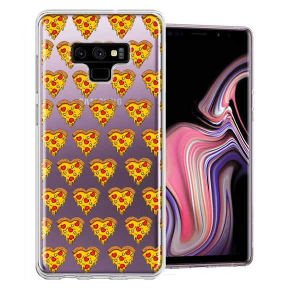 MUNDAZE For Samsung Galaxy Note 9 Pizza Hearts Polka dots Design Double Layer Phone Case Cover