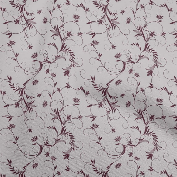 oneOone Cotton Poplin Dusty Rose Fabric Asian Scroll Dress Material Fabric Print Fabric By The Yard 56 Inch Wide