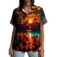 thumbnail image 7 of Yopmin Hawaiian Shirt for Women Palm Tree Print Summer Tropical Hawaiian Blouse Button Down for Beach Vacation Travel Summer, 7 of 7