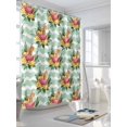 thumbnail image 3 of Fsddascl Watermelon Shower Curtain Set - 72" x 78" Washable Bathtub Curtain with 12 Hooks, Stripe Lemon Tea Green Palm Leaf Tropical Waterproof Fabric Stall Shower Curtains for Bathroom/Bathtub, 3 of 6