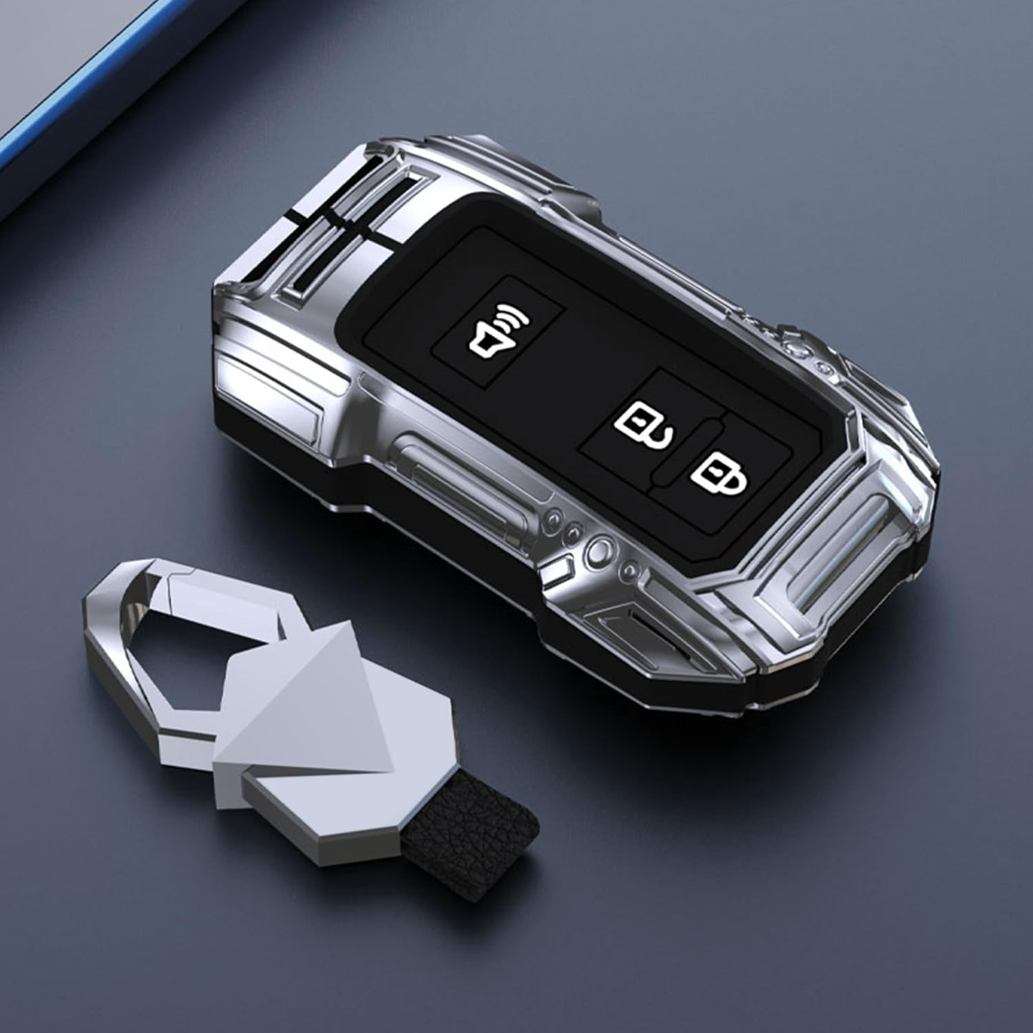 Zinc Alloy Smart Remote Car Key Fob Case Cover Protector Shell Compatible for Toyota 4Runner Tacoma Camry Corolla Rav4 Highlander Avalon Tundra Cruise Prius Sequoia