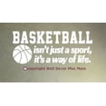 thumbnail image 3 of Bedroom Quote Basketball Isn't Just A Sport It's A Way of Life Vinyl Wall Decasl, 36x15-Inch, White, 3 of 3