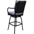thumbnail image 2 of Outdoor/Indoor Swivel Bar Stool 30" Seat - Ofir Arms - Blue Fabric - Black, 2 of 6