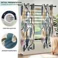 thumbnail image 3 of Yayeee Window Curtains Set of 2 for Living Room Light Filtering 63"x42", Beige Grape Leaves Pattern, 3 of 7