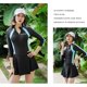 thumbnail image 5 of Skirt Style One Piece Swimsuits For Women Long Sleeves Bathing Suit With Zipper, 5 of 5