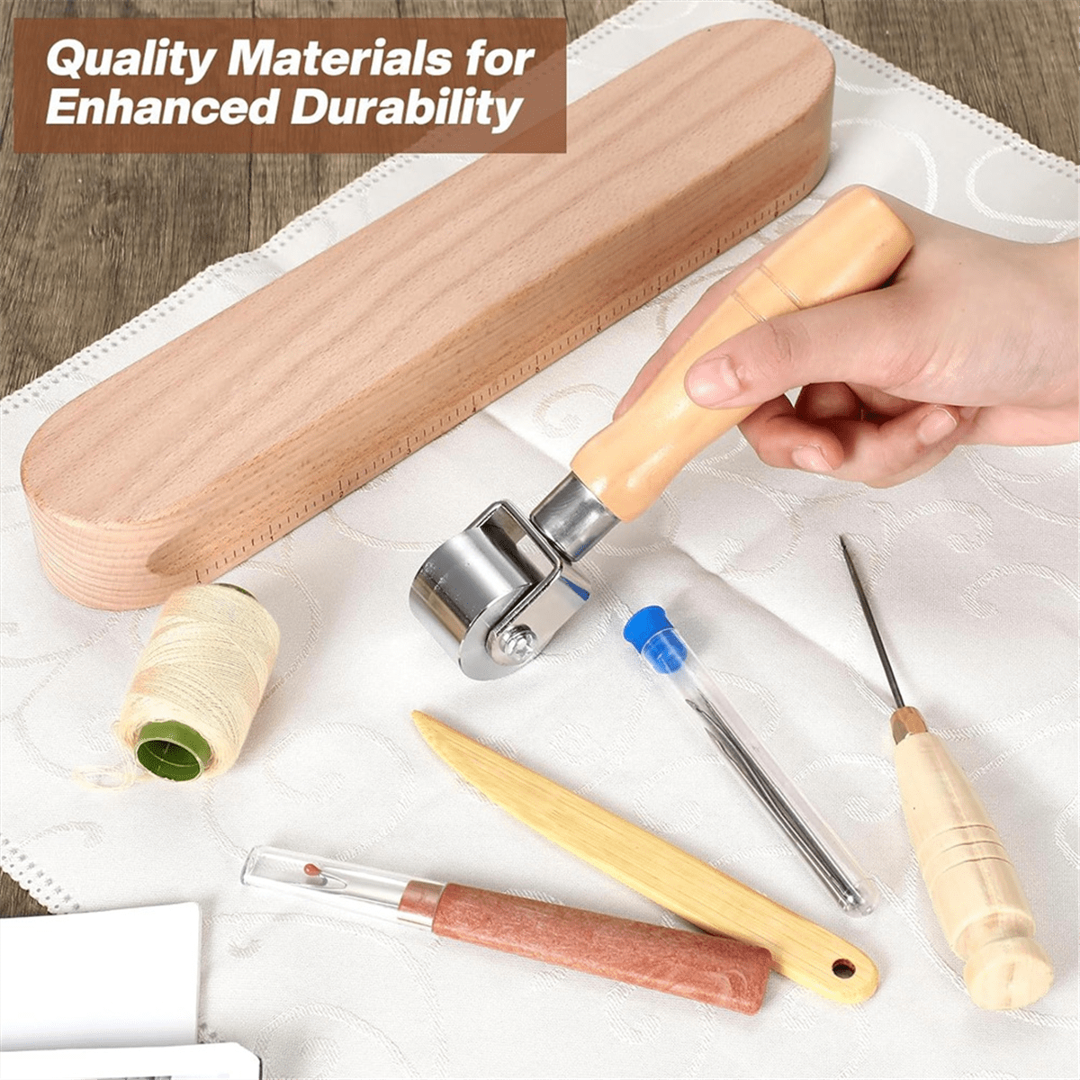 ClapperSewing Tool Set Tailor ClapperSeam Roller StilettoSeam Rippers for Flattening Fabrics and Point Pressing