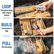 Pull Start Fire Wood Stove Fire Starters, No Kindling Needed, 12-Count