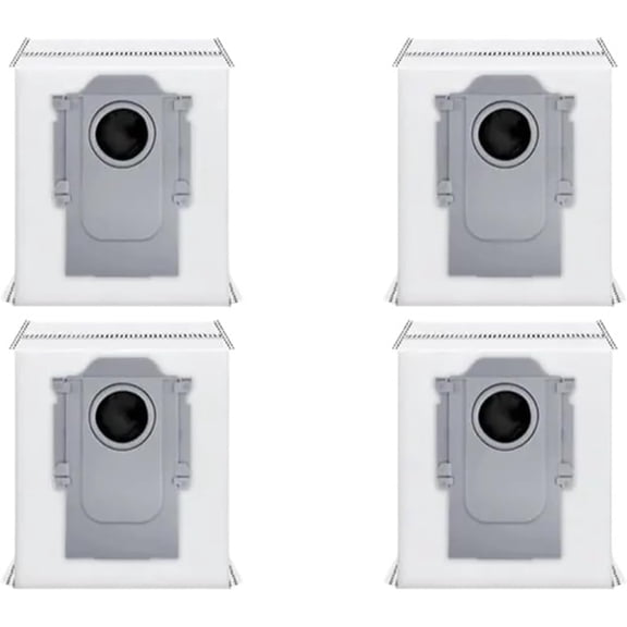 Dust Bag Compatible with Roborock Qrevo Curv 2 Flow Robot Vacuum, Non-Woven Fabric, 4 Pack