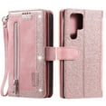 thumbnail image 2 of TECH CIRCLE Samsung Galaxy S23 Ultra Walle Case,PU Leather Flip Kickstand Zipper Card Slots Wallet Cover Magnetic Shockproof Pocket Case w/ Wrist Strap for Samsung Galaxy S23 Ultra 6.8" 2023,Rosegold, 2 of 13