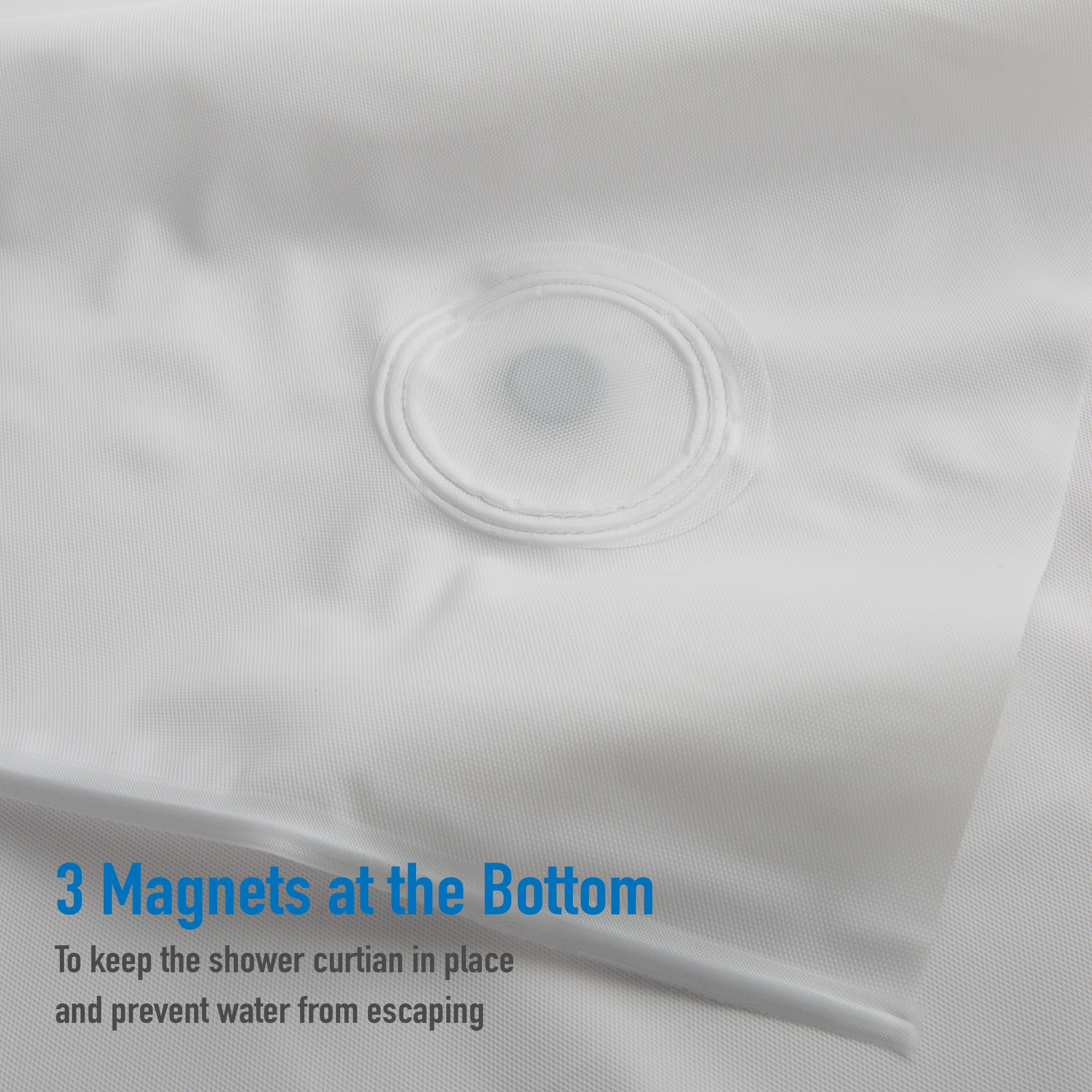Bath Bliss 2 Pack PVC Splash Guard Bathroom Shower Liner in Solid White