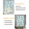thumbnail image 3 of Blue Flowers Tie Up Curtains for Window, Thermal Insulated Balloon Shade Adjustable Rod Pocket Curtains Valance Panels for Kitchen Bathroom Cafe 42 x 54 Farmhouse Pastoral Spring Botanical Plants, 3 of 6