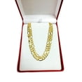 thumbnail image 4 of 10k Yellow Gold Hollow Figaro Chain Necklace, 5.4mm, 18", 4 of 5