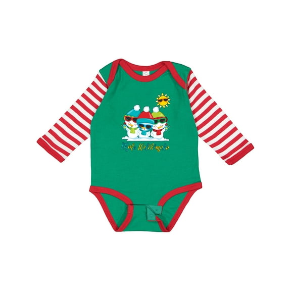 Inktastic Mele Kalikimaka Boys or Girls Long Sleeve Baby Bodysuit