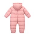 thumbnail image 2 of Gyratedream Newborn Baby Girl Boy Warm Fleece Hooded Puffer Snowsuit Winter Onesie Outwear, 2 of 3