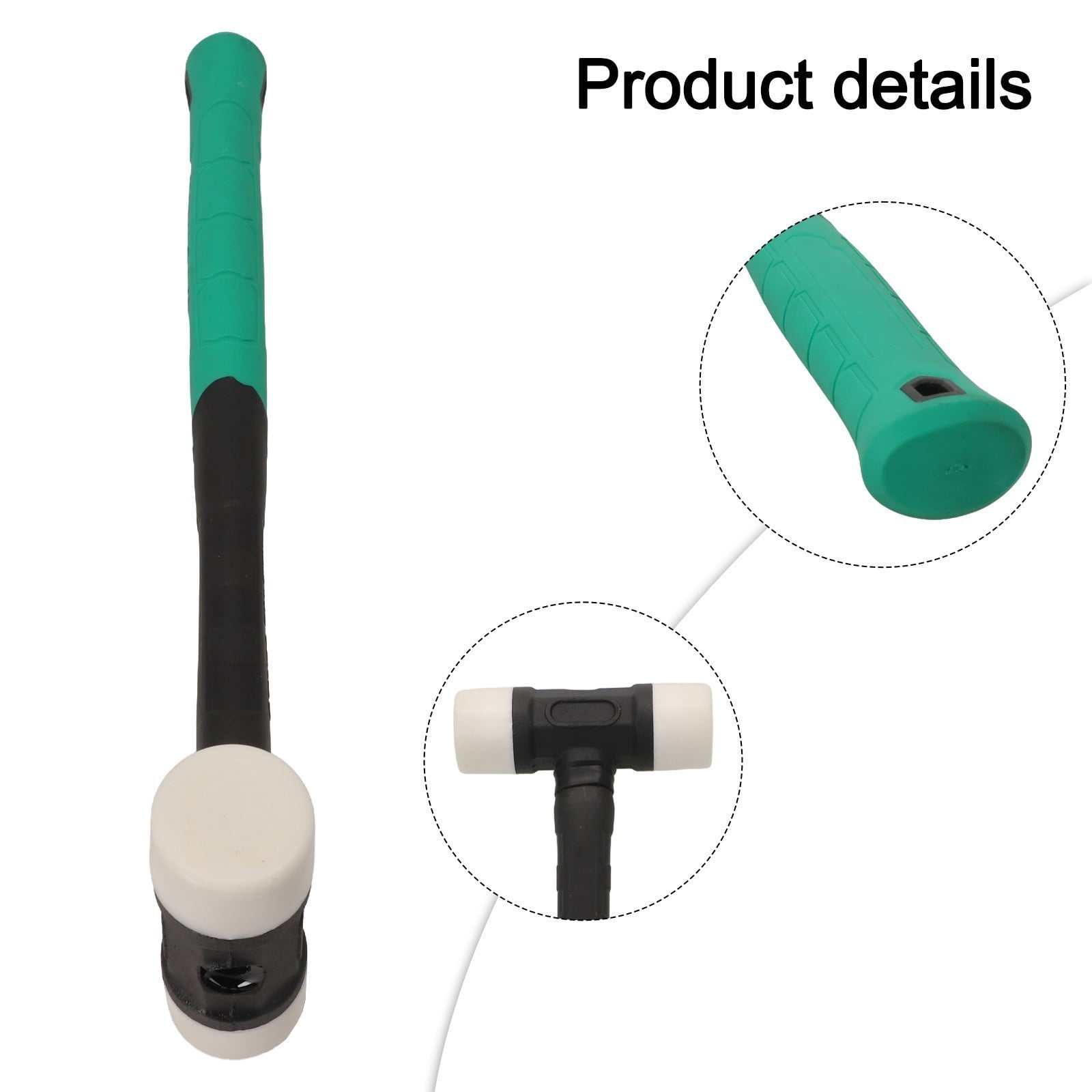 Non Elastic Rubber Hammer For Floor Tiles Installation Leveling With Nylon Head 32Mm 35Mm 38Mm Green Black White Home Improvement Tool 38Mm
