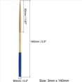 thumbnail image 2 of Diamond Needle File Set 3mm x 140mm, Round Files Titanium Coated Tools for Metal Wood Stone Glass, 20Pcs,20 x Diamond Needle File Set,gold & blue, 2 of 6