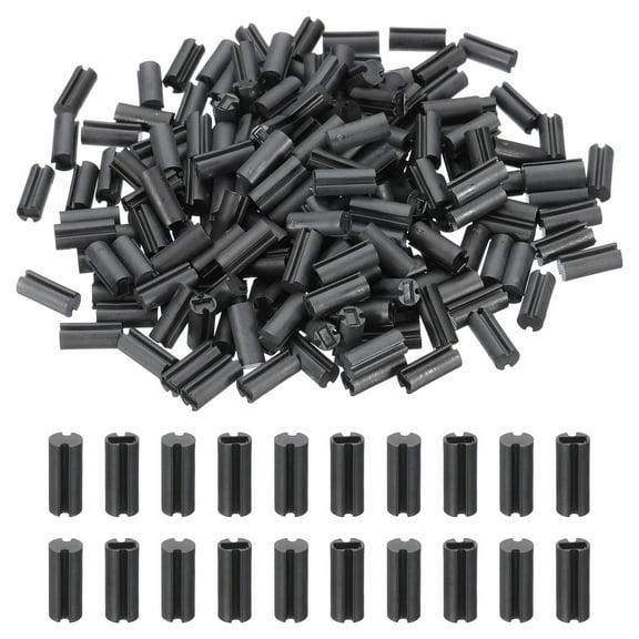 Uxcell 200 Pcs LED Spacer, 4mm OD 9mm Height Double Pit Nylon Light Emitting Diode Holder, Black