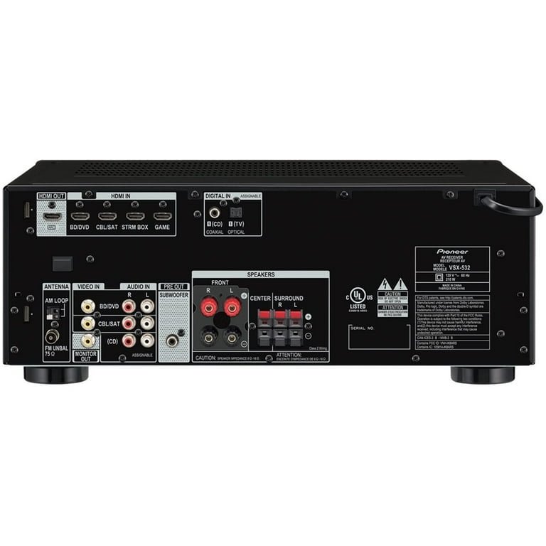 Pioneer VSX532 AV Receiver with Ultra HD, Bluetooth, Dolby