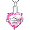 thumbnail image 2 of Hearbeingt Heart Crystal Ash Holder Necklace, Stainless Steel, 18 in, 2 of 9